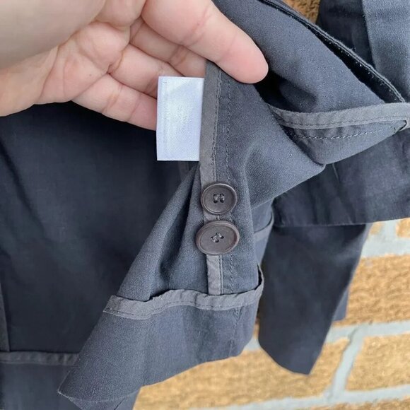 Eileen Fisher Linen Blend  charcoal blazer  size 10 - Picture 5 of 7